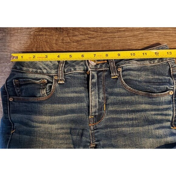 American Eagle Outfitters Super Stretch Skinny Jeans Custom Cut Off Farmgirl - Picture 4 of 8